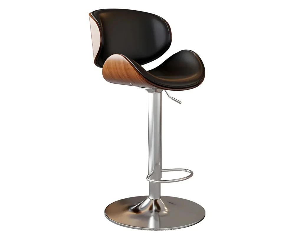 כיסא בר מתכוונן כרום