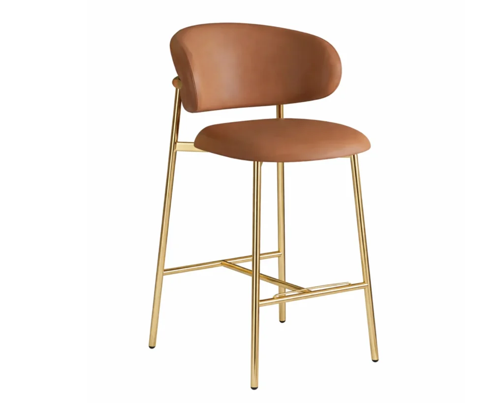 כיסא בר יוקרתי מודרני מדמוי עור