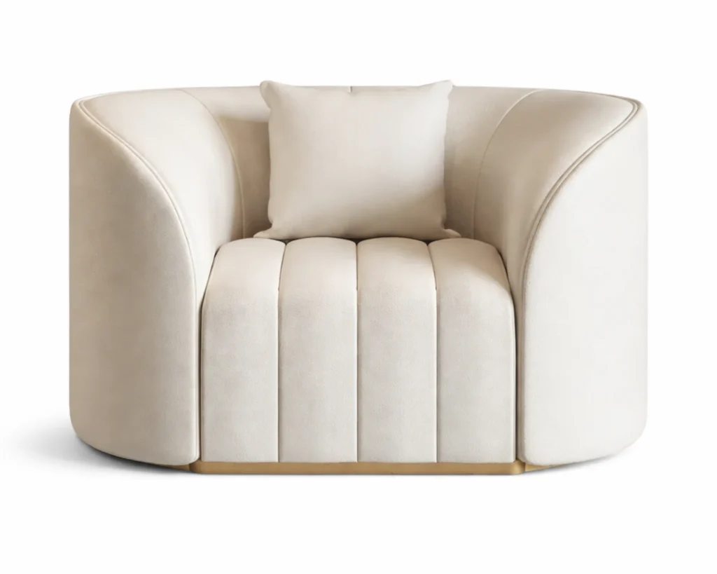 כורסא דמוי עור מודרנית יוקרתית