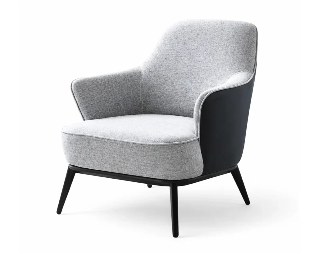 כורסא משולבת בד ועור