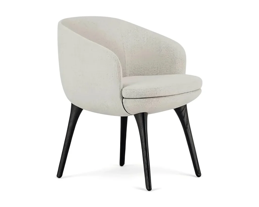 כיסא אוכל מודרני יוקרתי עם רגלי עץ