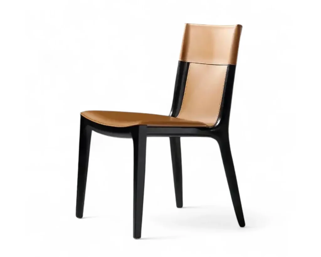 כיסא עור יוקרתי לפינת אוכל