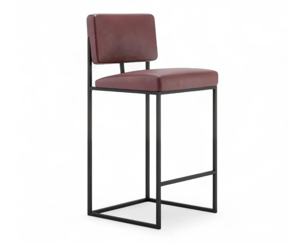 כיסא בר יוקרתי קלאסי מדמוי עור