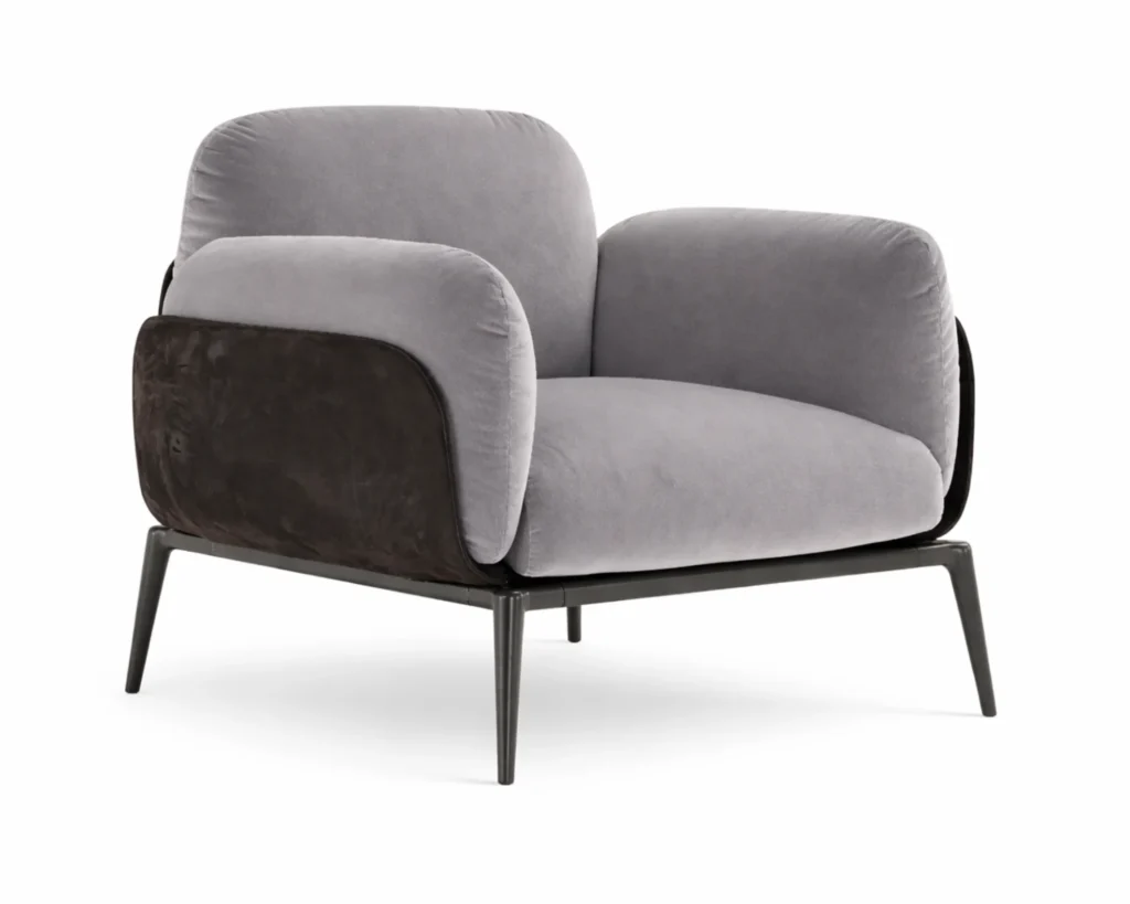 כורסא קטיפה מעוצבת