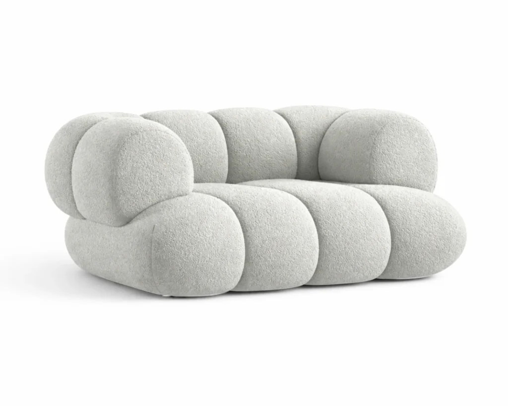 כורסת בד עם רגלי נירוסטה