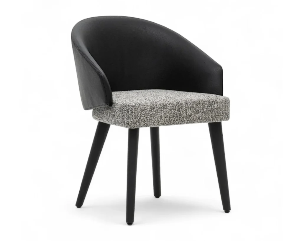 כיסא אוכל יוקרתי עור ובד