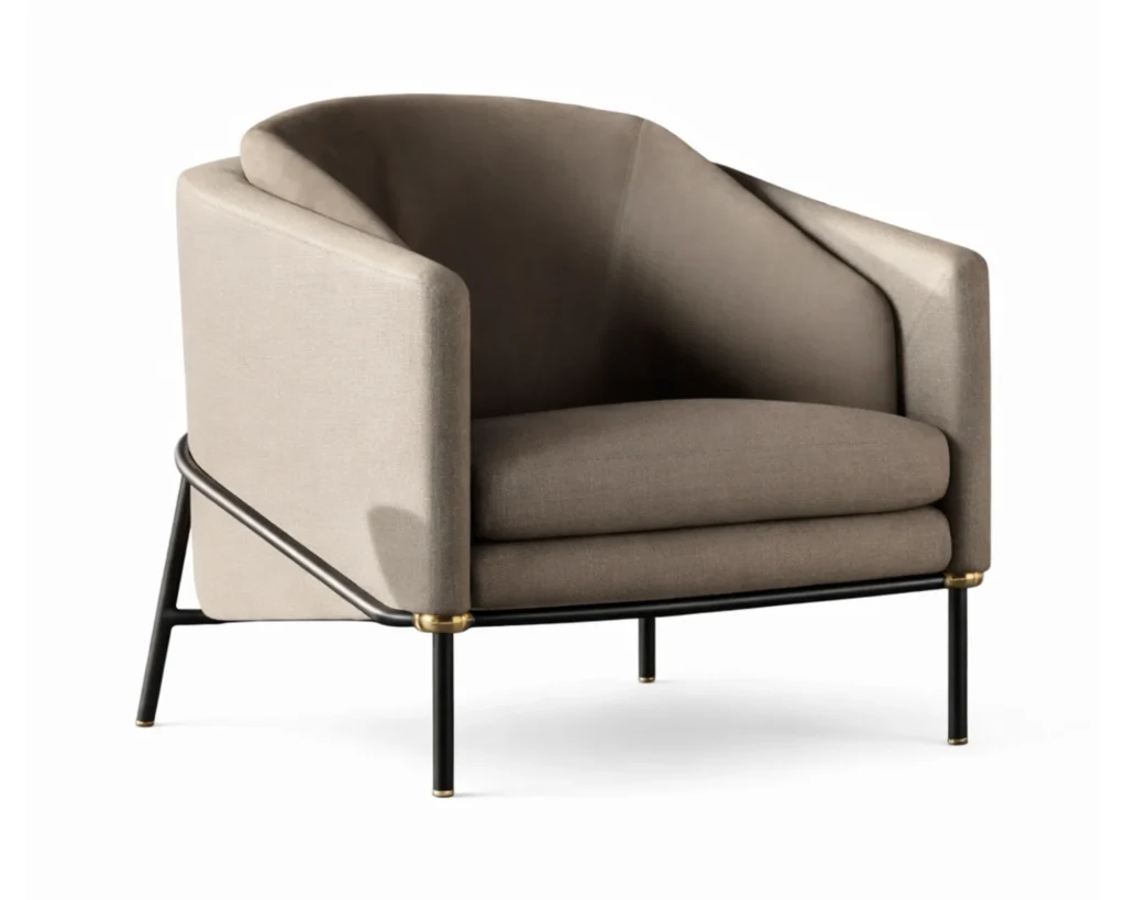 כורסא מבד מעוצבת