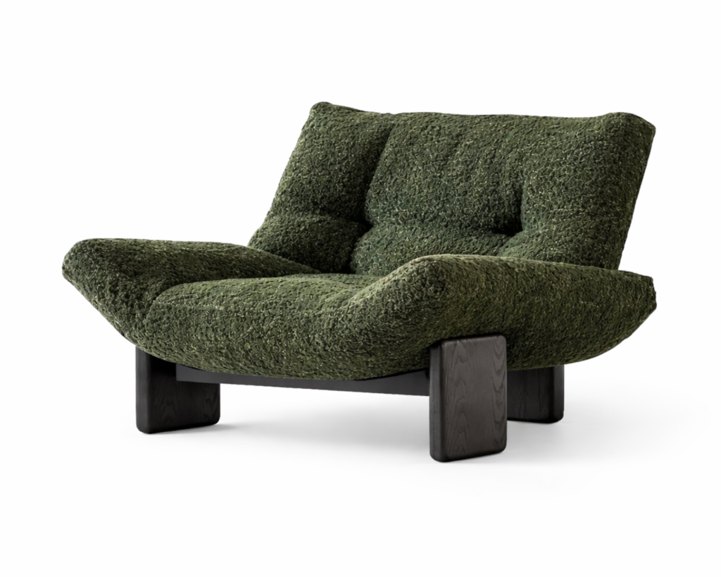 כורסא רחבה מעוצבת