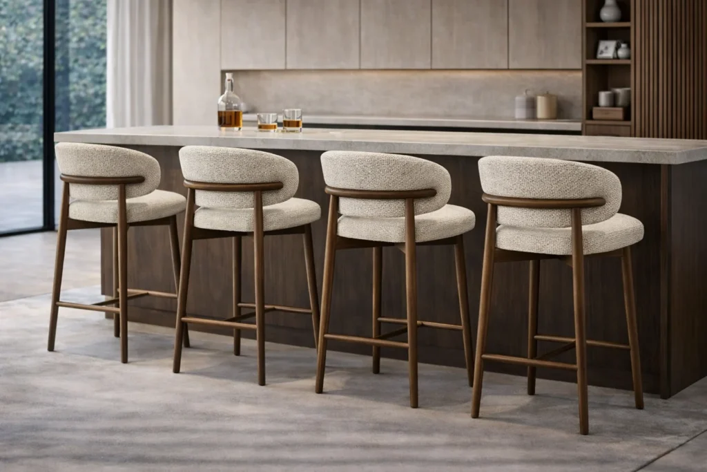 כיסאות בר לבית: איך בוחרים נכון גובה, נוחות וסגנון