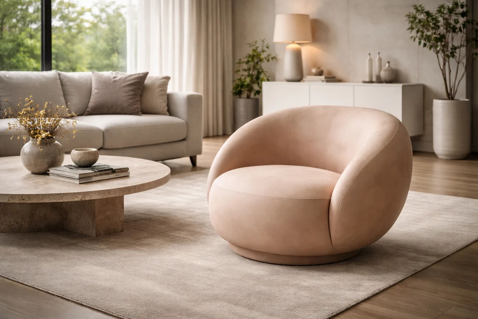 כורסאות צבעוניות לסלון בעיצוב מינימליסטי