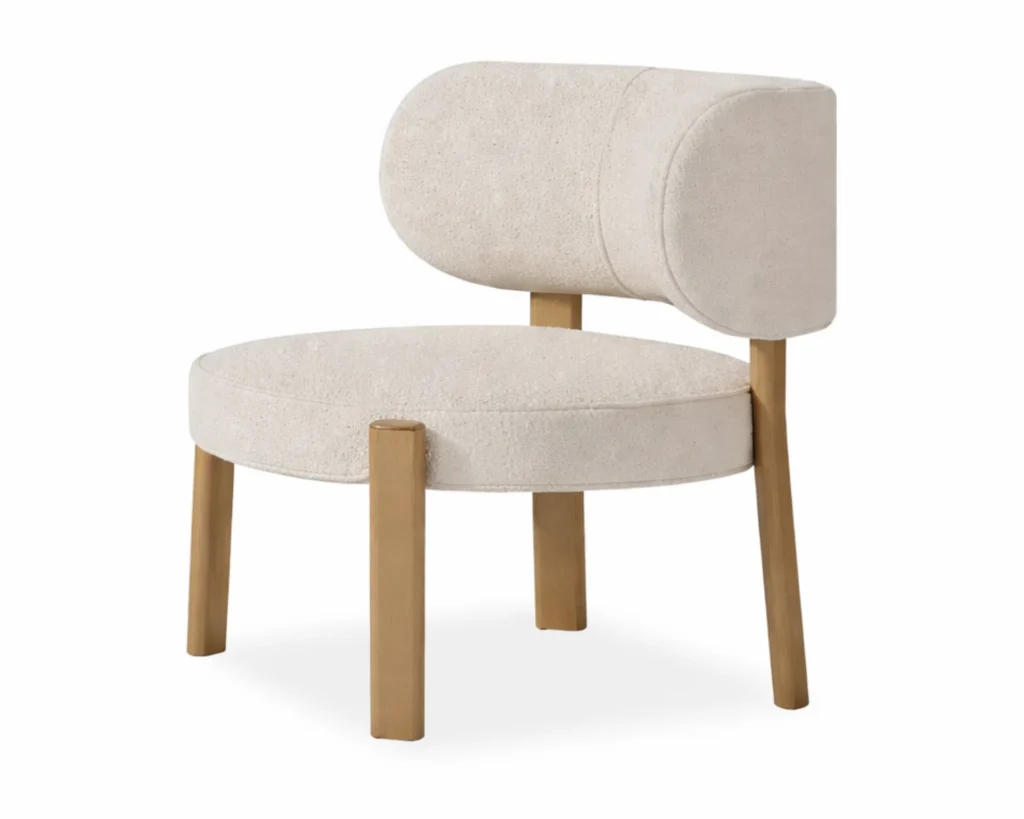 כורסא מודרנית בגוון טבעי