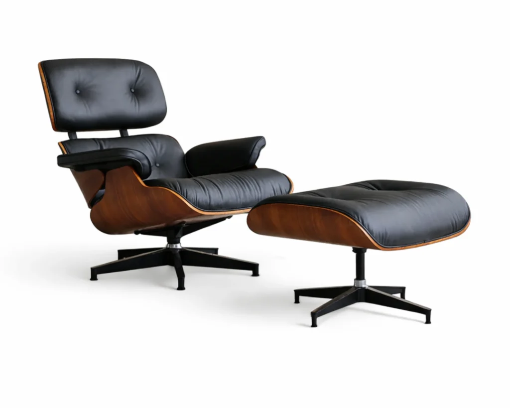 כורסא מעור שחור יוקרתית