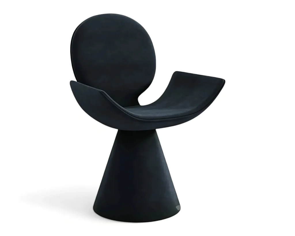 כיסא מרופד אלגנטי מעוצב