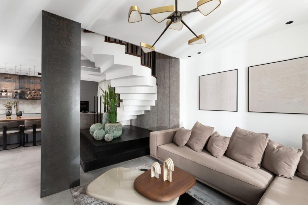 עיצוב פנים יוקרתי בשרון בקו עכשווי ועל־זמני