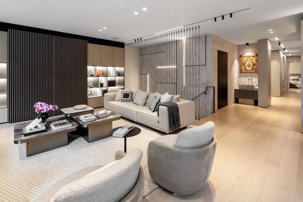 עיצוב פנים אורבני יוקרתי בלב תל אביב בקו מודרני