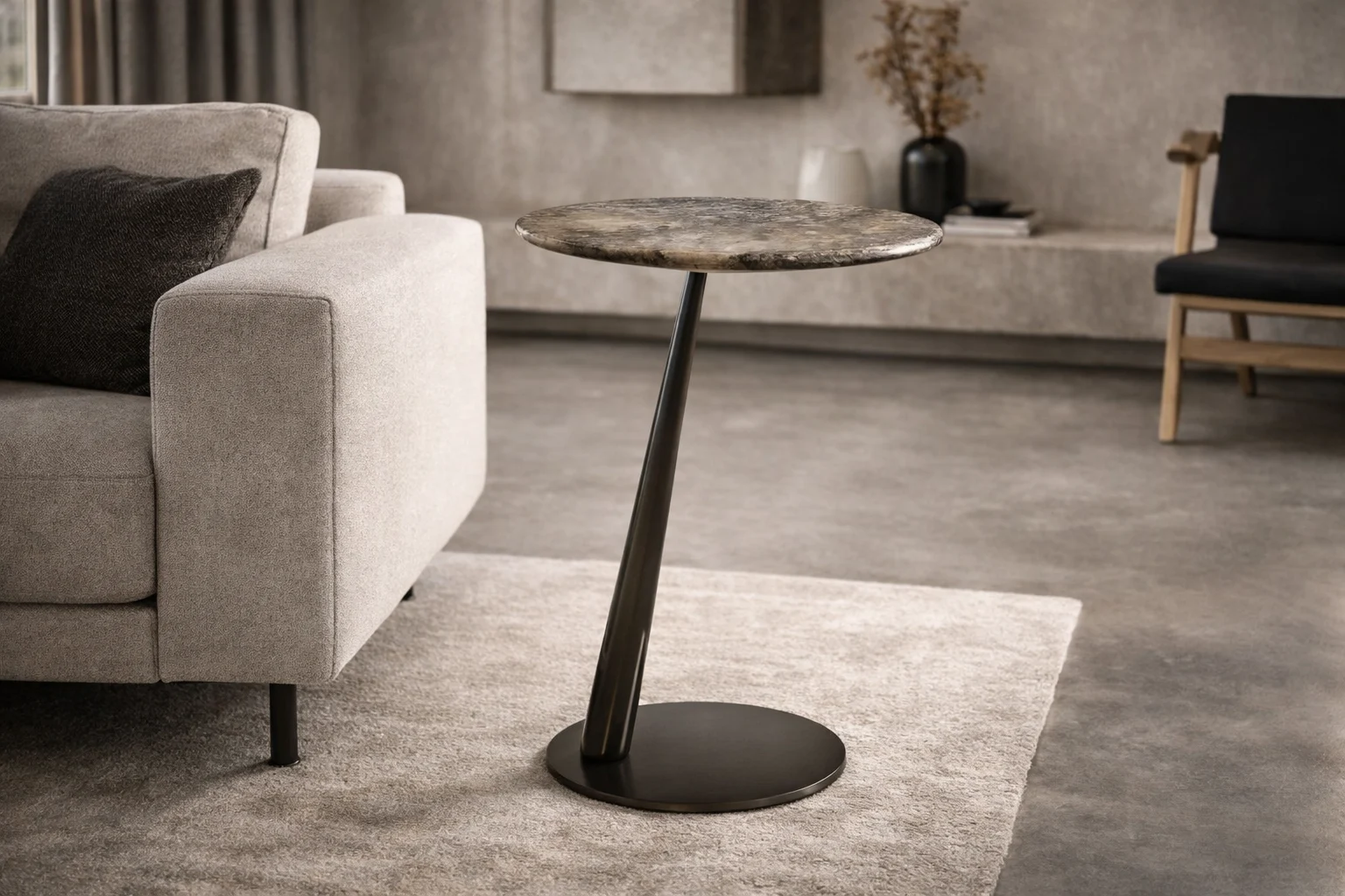 שולחן צד שיש מעוצב לסלון מודרני