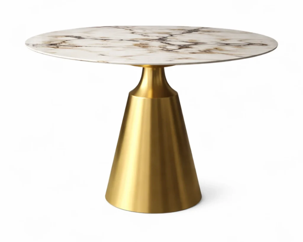 שולחן עגול בעיצוב אלגנטי