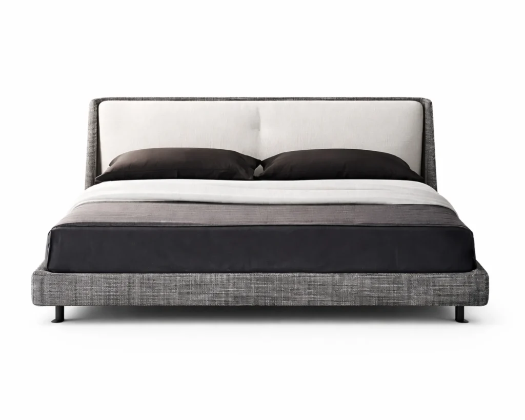 מיטה מעוצבת יוקרתית עם בד איכותי ומתאים אישית