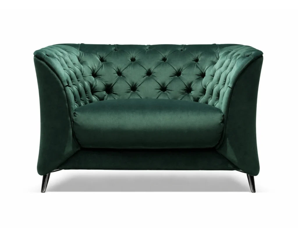 כורסאת בד יוקרתית בעיצוב מודרני ונקי