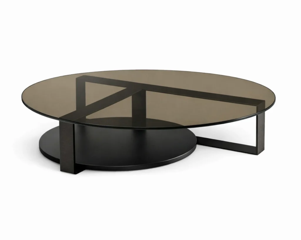 שולחן סלון מעוצב מזכוכית מחוסמת