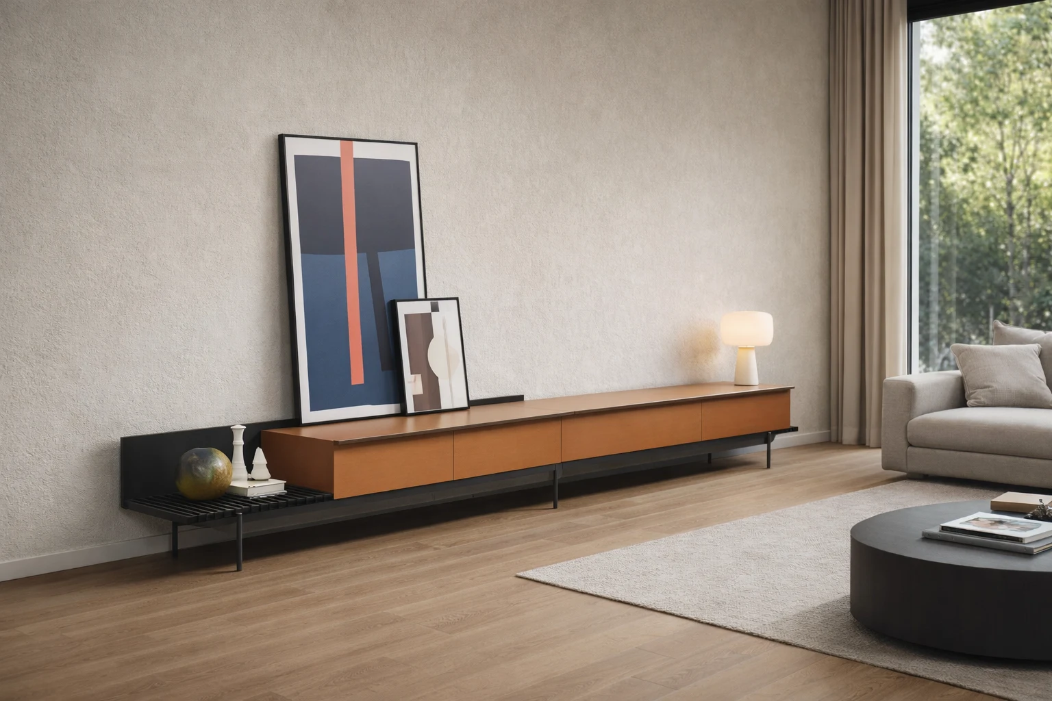 מזנונים מעוצבים מעץ טבעי בעיצוב יוקרתי