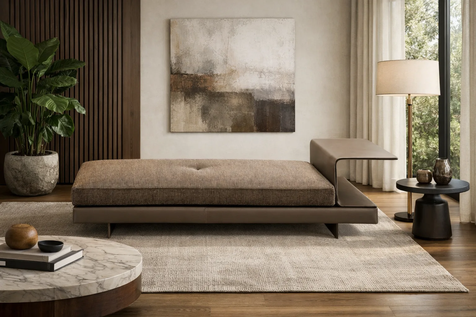 הדום ישיבה מבד לסלון קטן מודרני