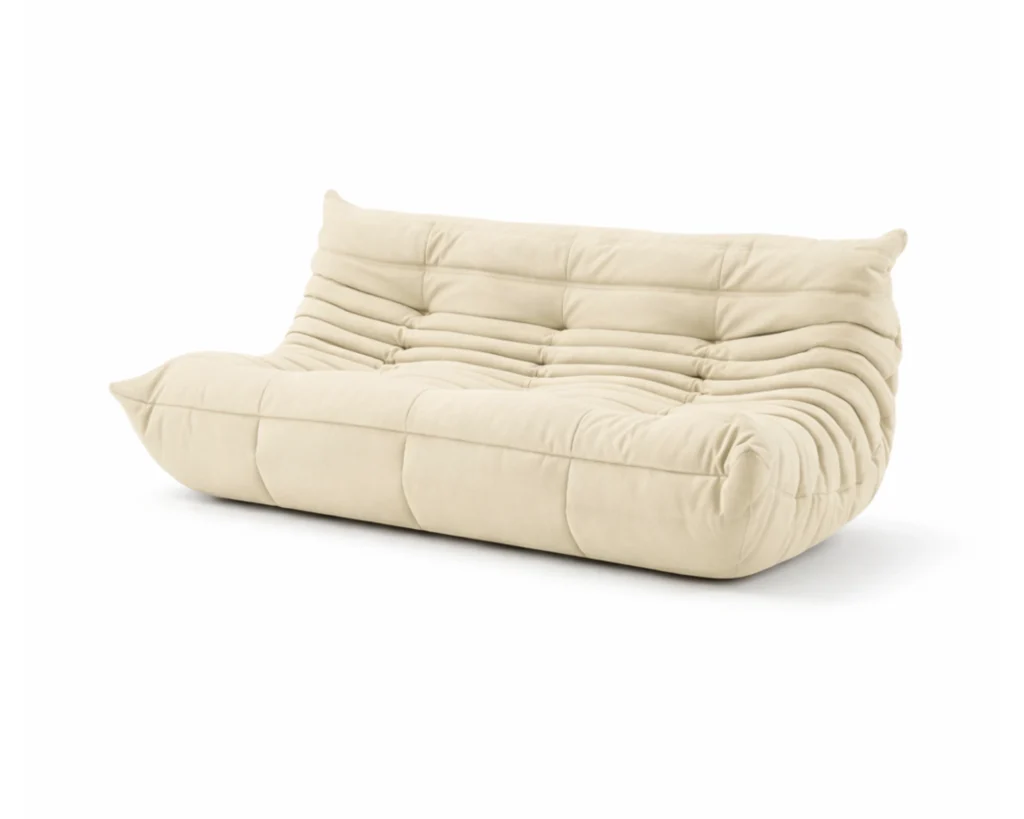 ספת רביצה קטיפתית בעיצוב ייחודי ומודרני