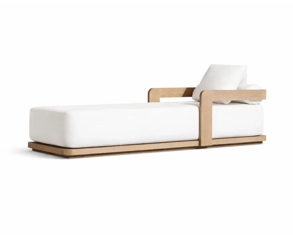 מיטת שיזוף בעיצוב עץ מודרני