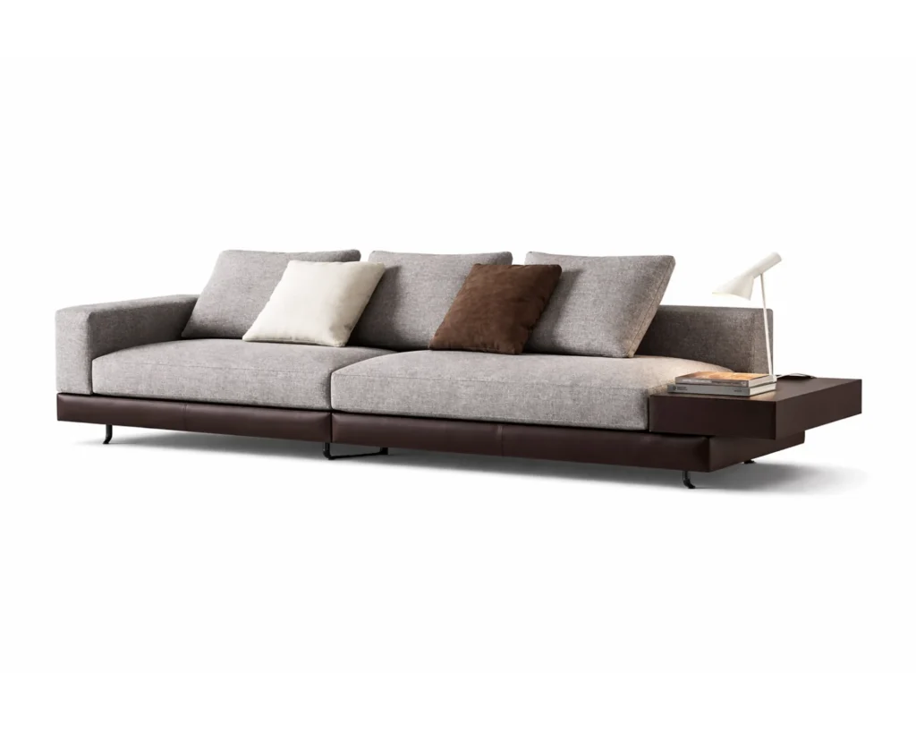 ספת רביצה נוחה ומרשימה משולבת דמוי עור