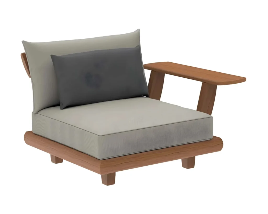 כורסת חוץ עם משענת צד