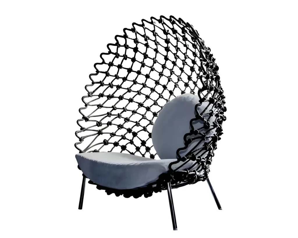 כורסא בעיצוב רשת ייחודי