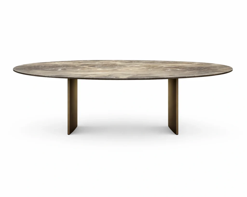 שולחן אוכל עגול מעוצב בעיצוב יוקרתי ומרשים