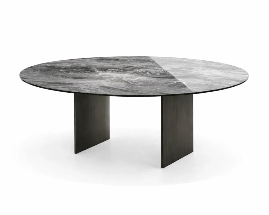 שולחן אוכל עגול מעוצב בעיצוב יוקרתי ומרשים