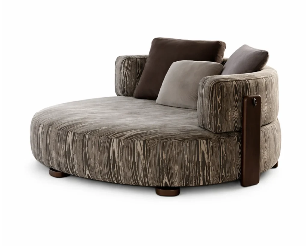 כורסת חוץ עגולה למראה אלגנטי