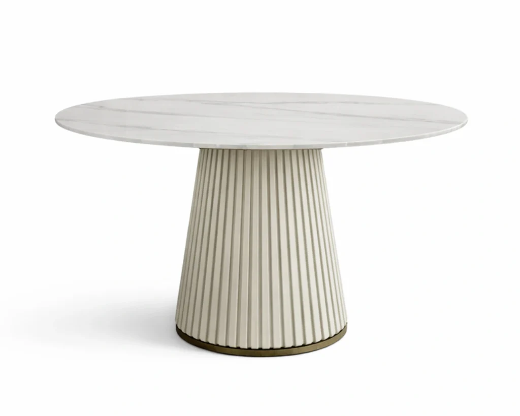 שולחן אוכל יוקרתי עם רגל מיוחדת