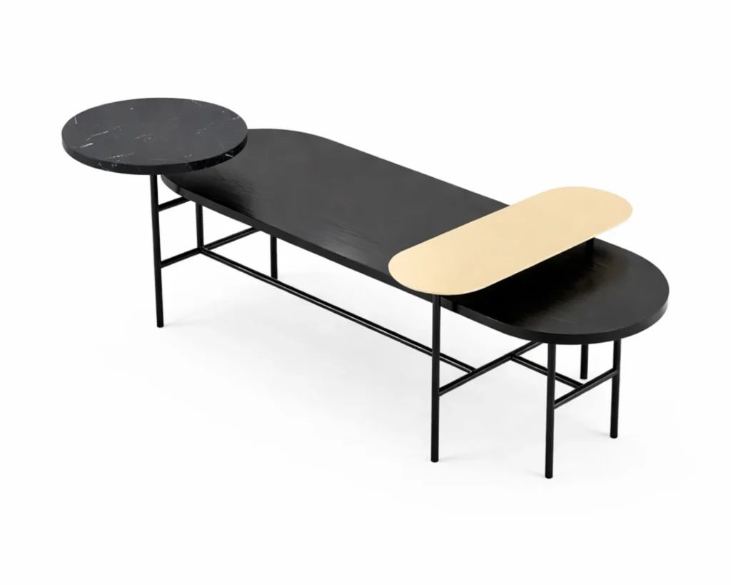 סט שולחנות בסגנון אלגנטי