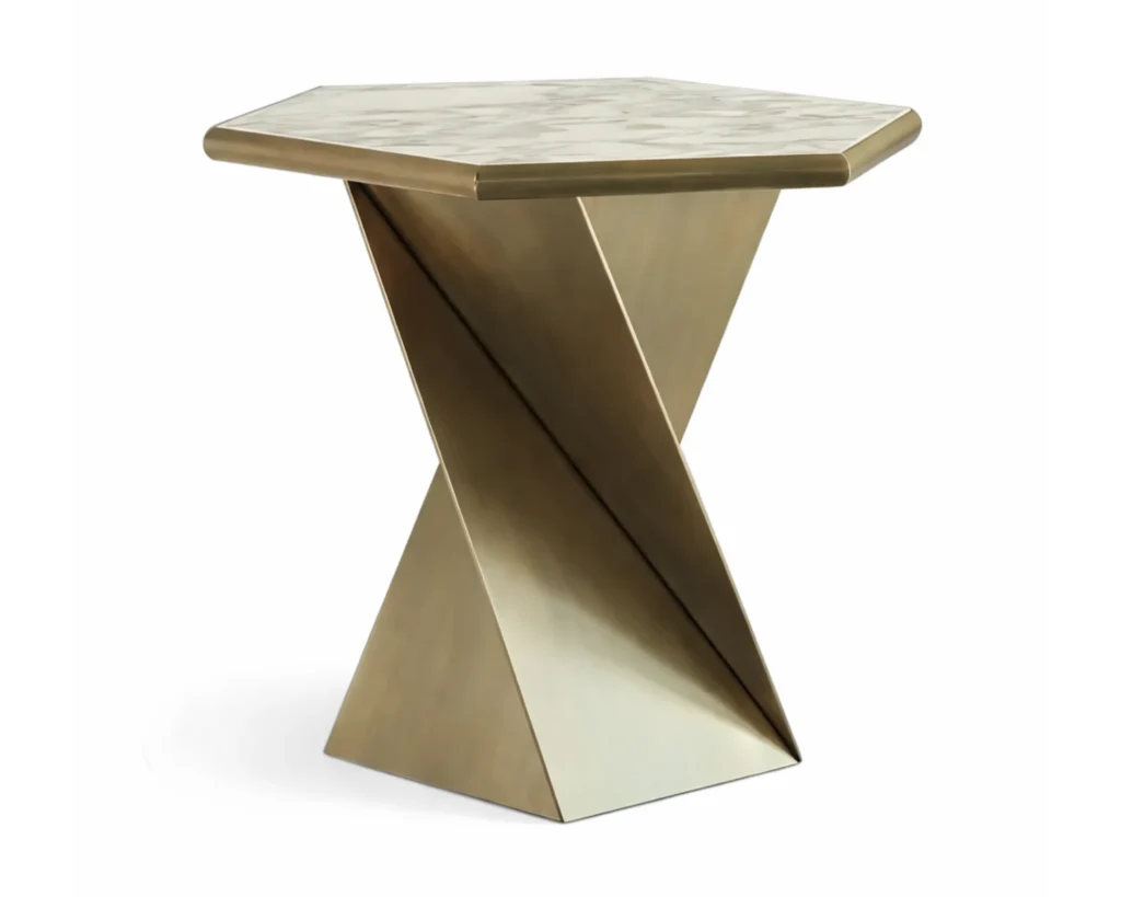 שולחן צד אבן טבעית בעיצוב פיסולי