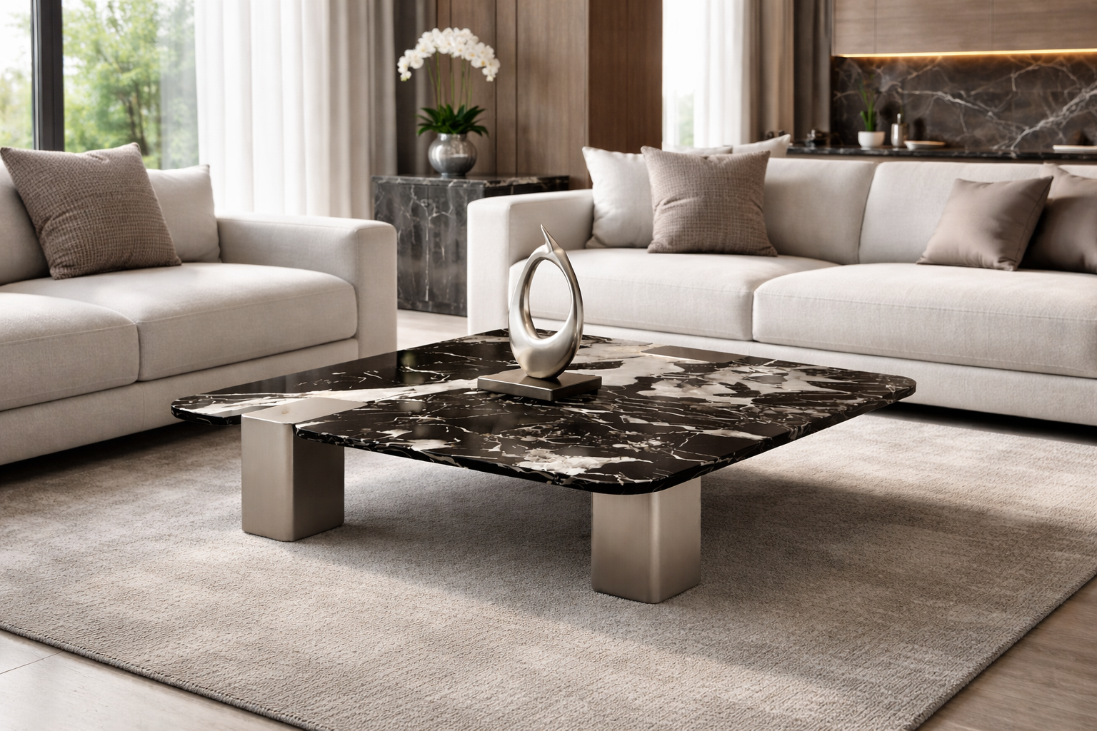 שולחן סלון מודרני בהתאמה לגודל החלל