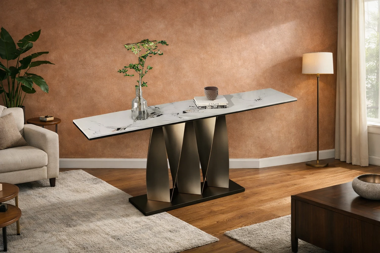 קונסולות לסלון עם פתרונות אחסון חכמים