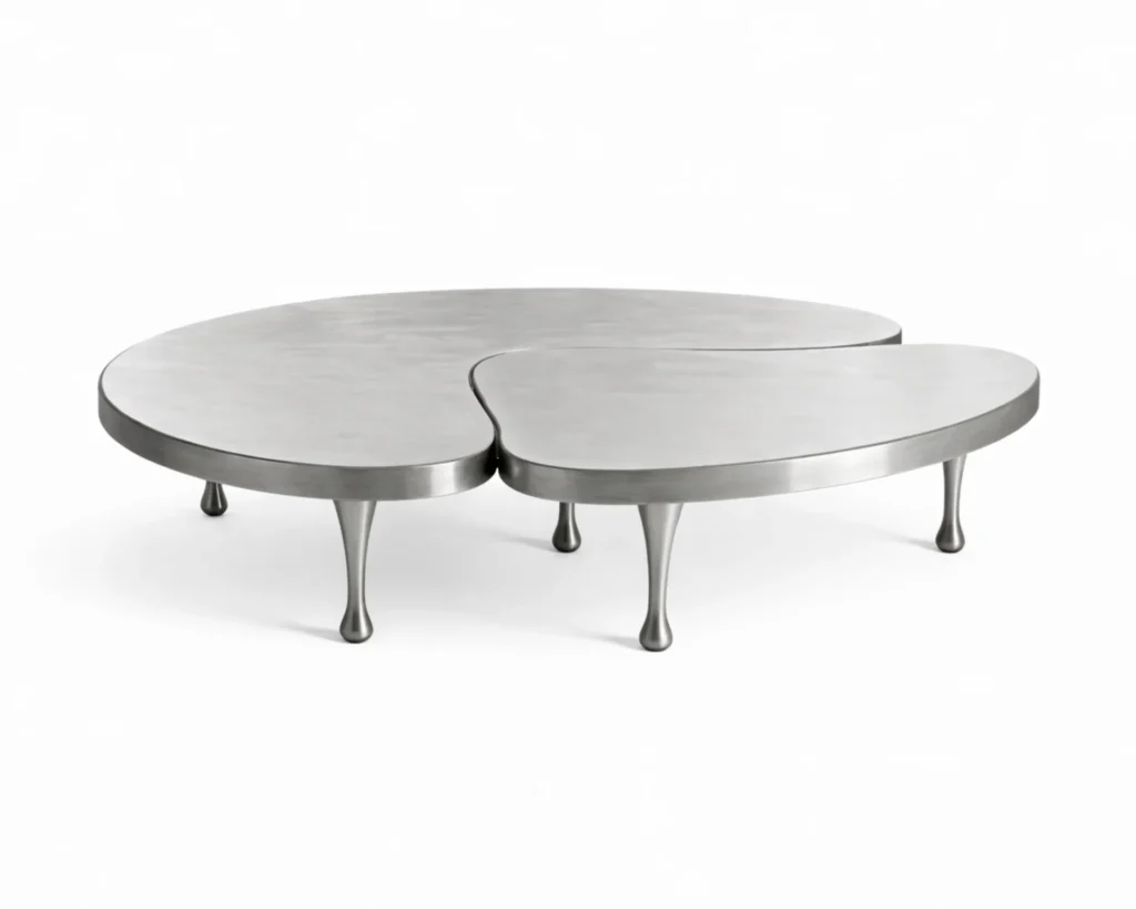 שולחן סלון מודרני משיש ונירוסטה