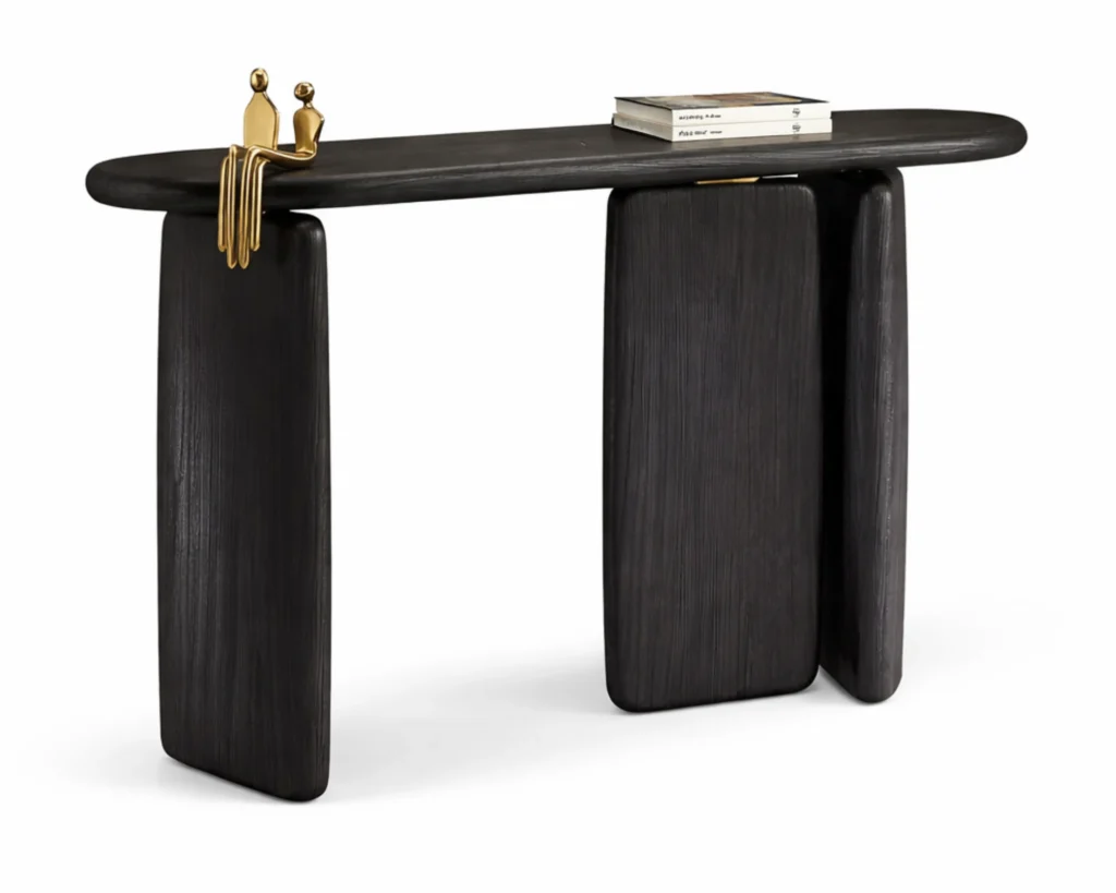 קונסולת עץ בעיצוב אלגנטי