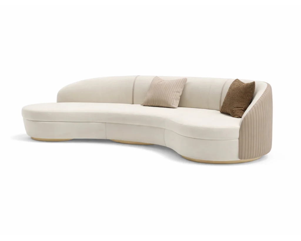 ספה מעוצבת בסגנון ייחודי ואומנותי