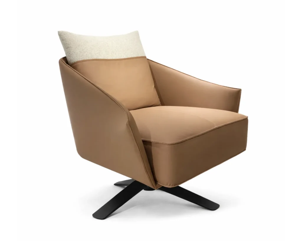 כורסא מסתובבת מעוצבת לסלון