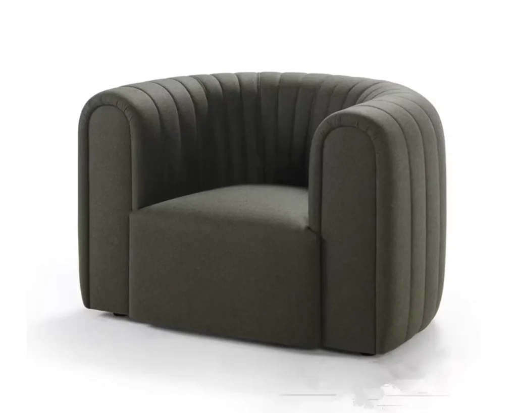 כורסא מעוצבת לסלון בריפוד בד יוקרתי