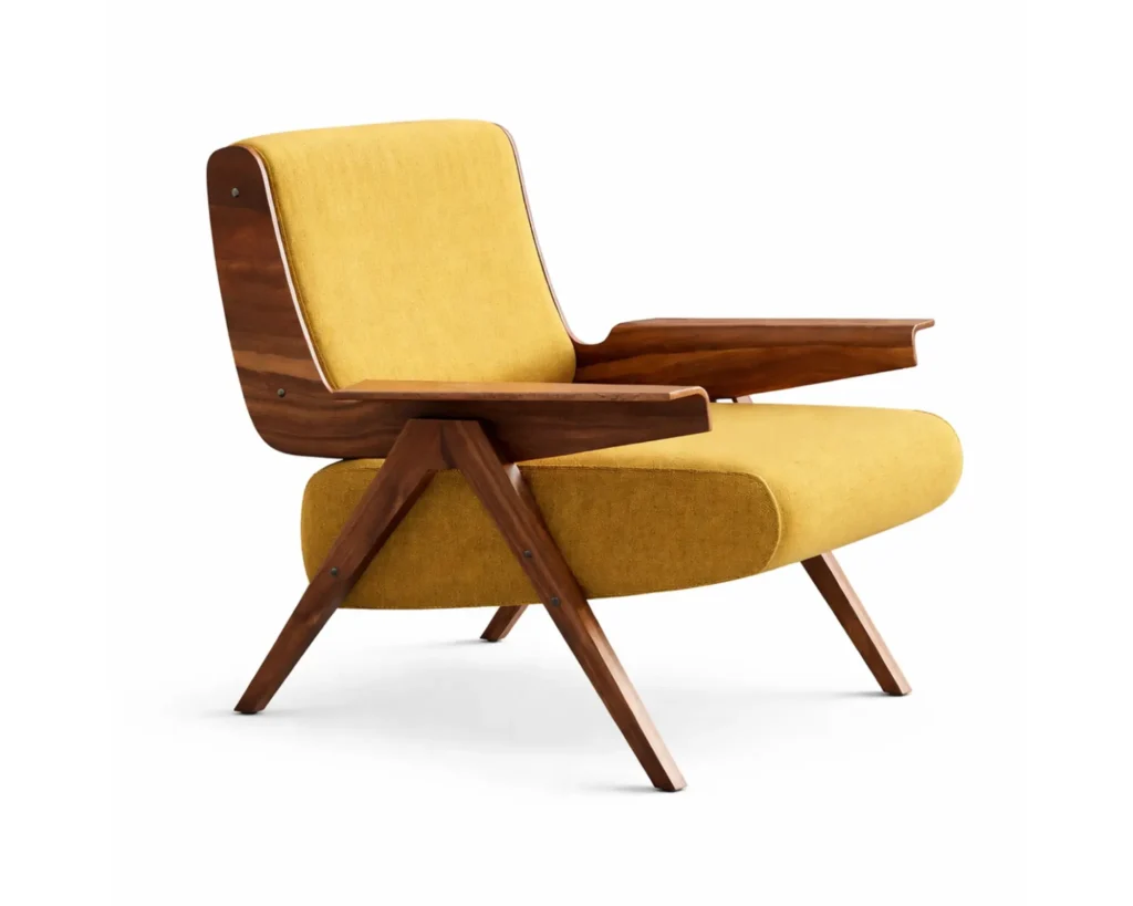 כורסא מעוצבת מעץ מלא